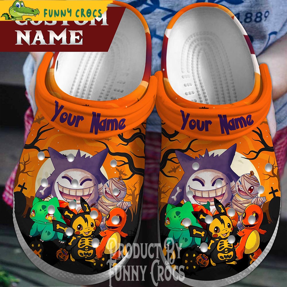 Personalized Pokemon Halloween Crocs Clogs