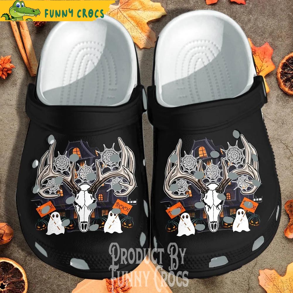 Portrait Dee Skull Boo Halloween Crocs Shoes