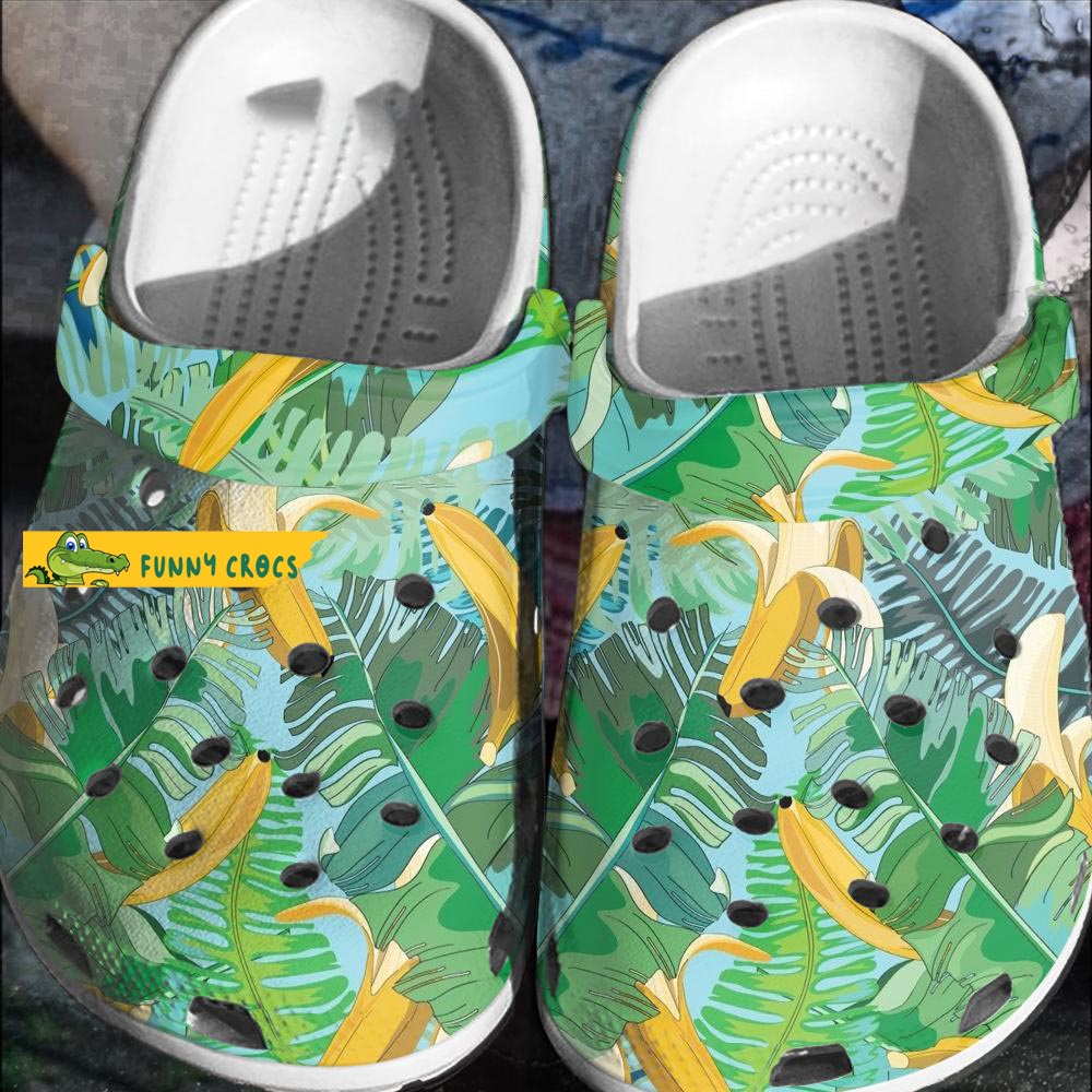 Tropical Banana Crocs Clogs, Banana Gifts