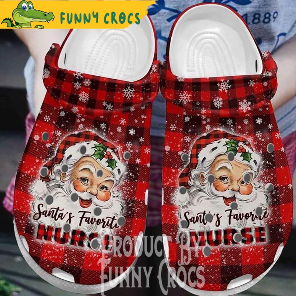 Santa's Favorite Nurse Crocs Shoes