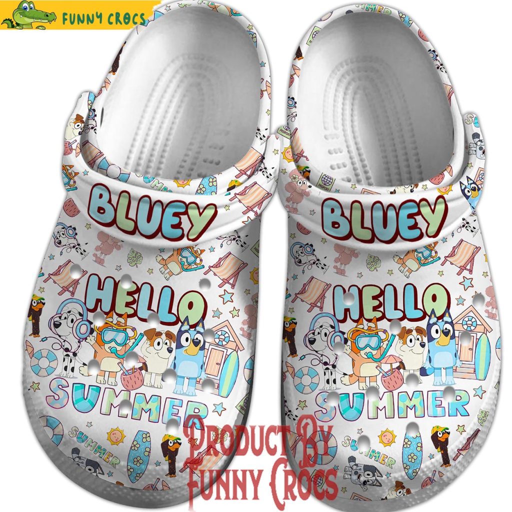 Bluey Hello Summer Crocs Shoes