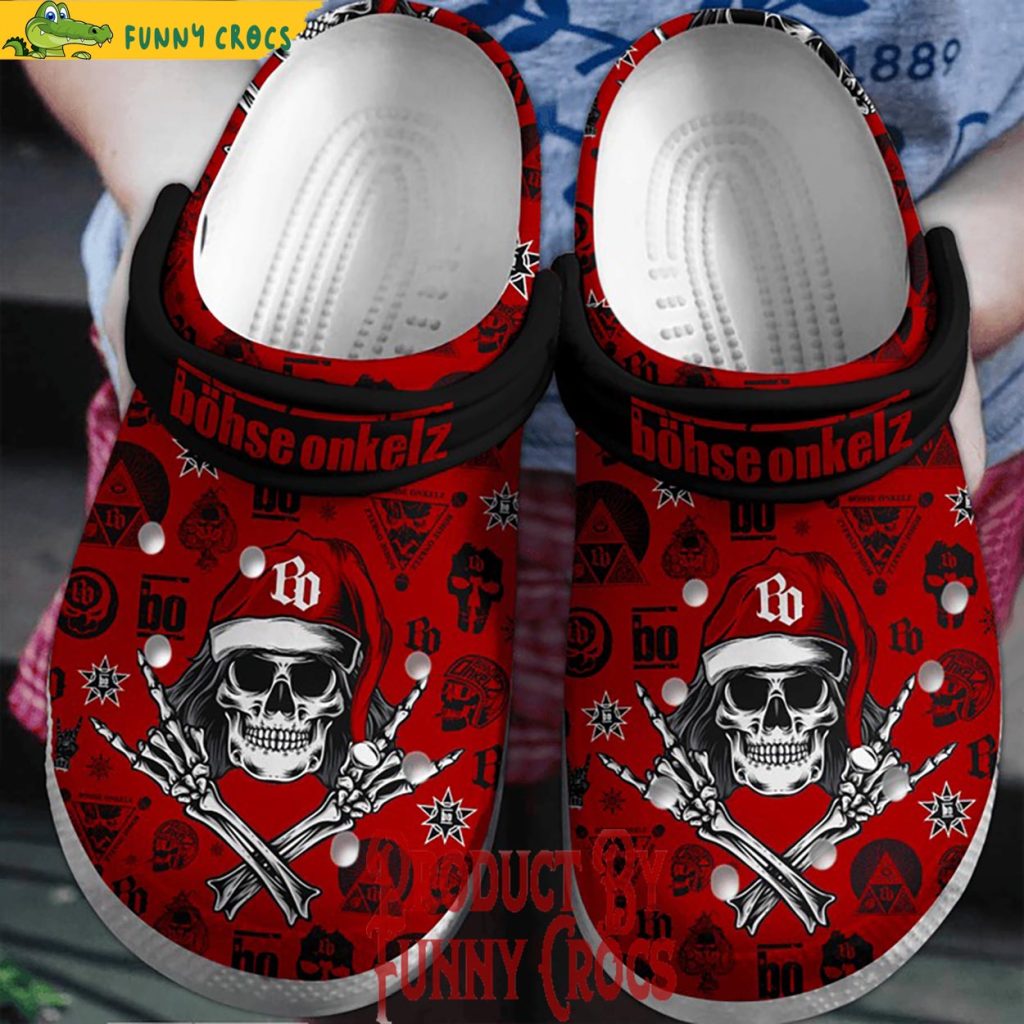 Bohse Onkelz Skull Christmas Crocs