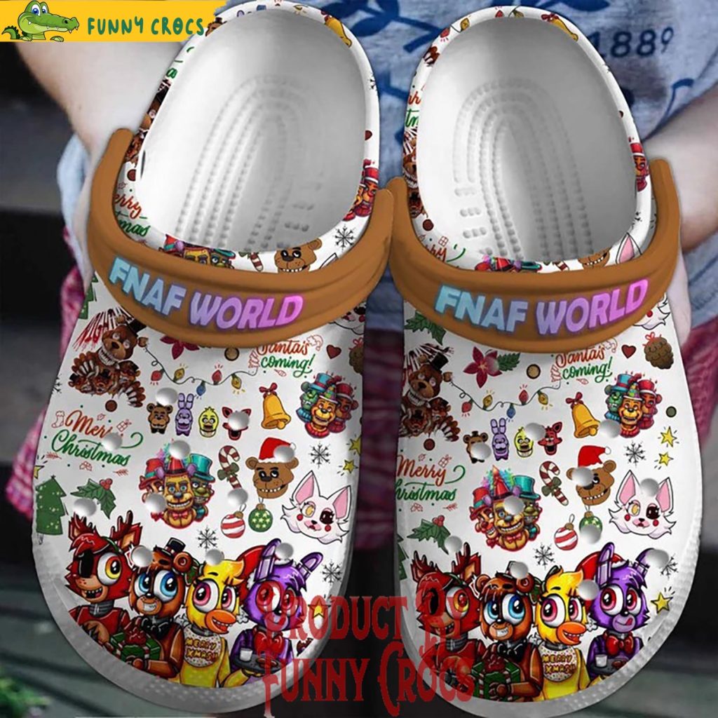 Fnaf World Merry Christmas Crocs