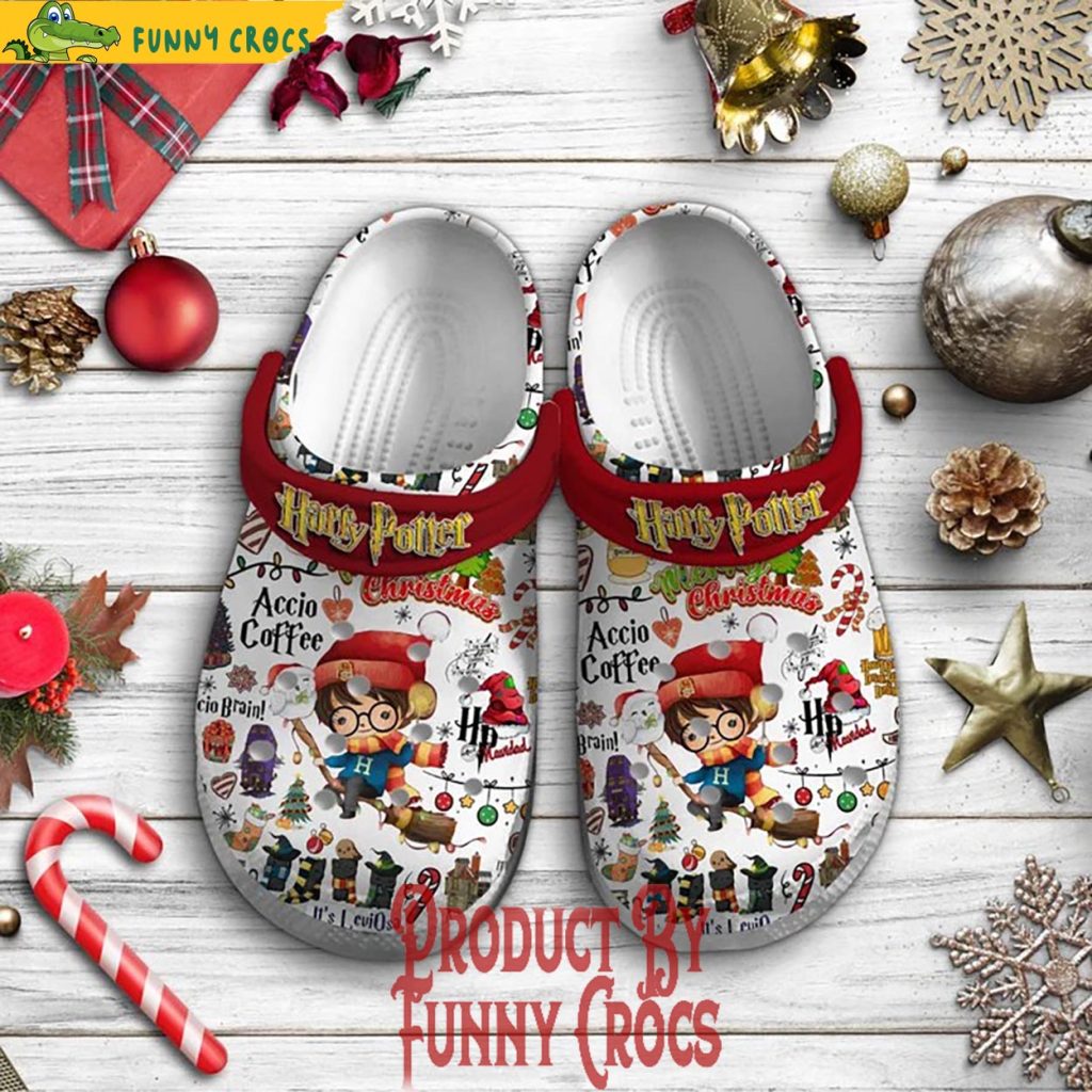 Harry Potter Accio Coffee Christmas Crocs