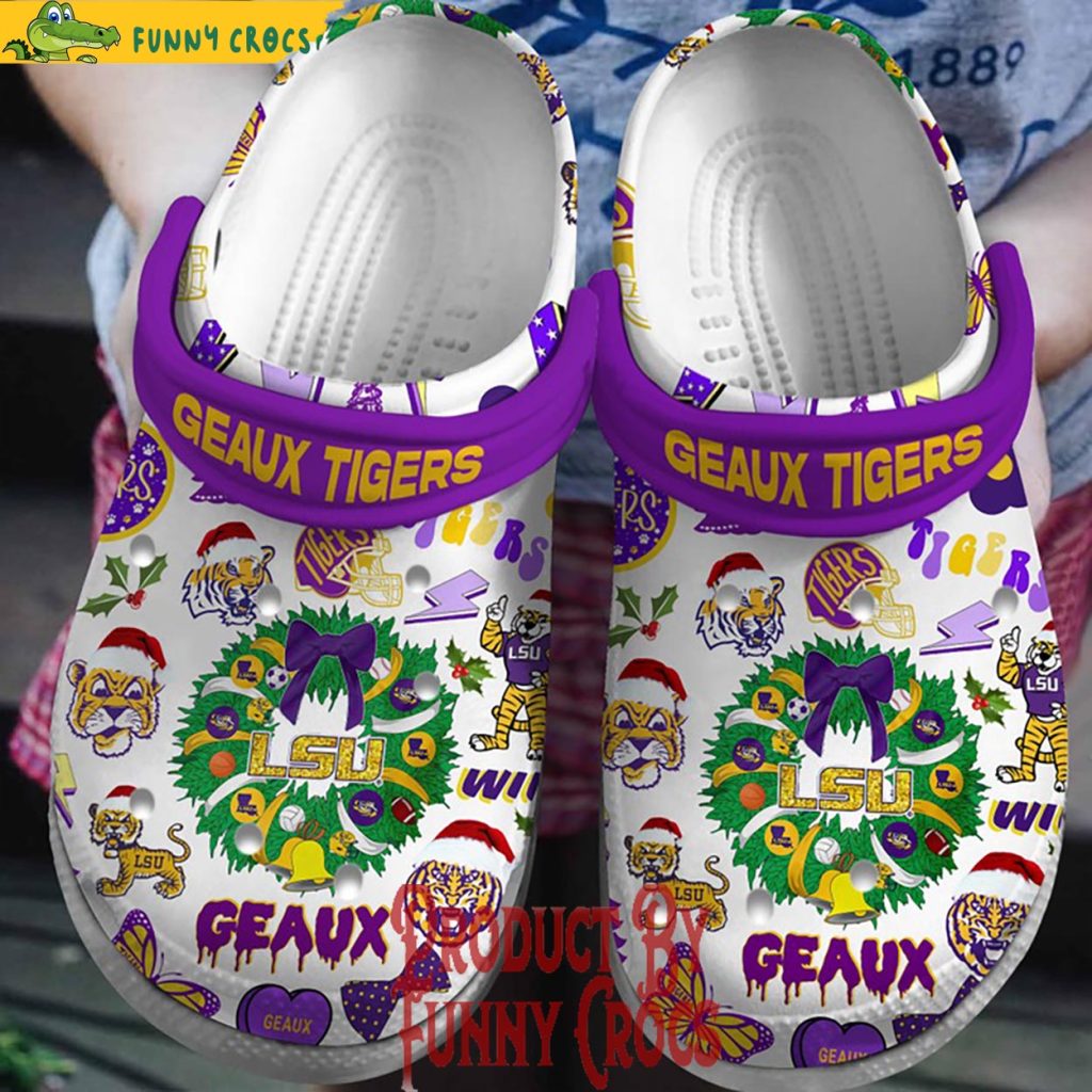 Lsu Geaux Tigers Christmas Crocs