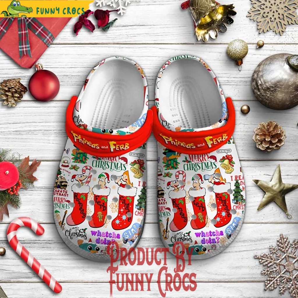 Merry Christmas Phineas And Ferb Crocs