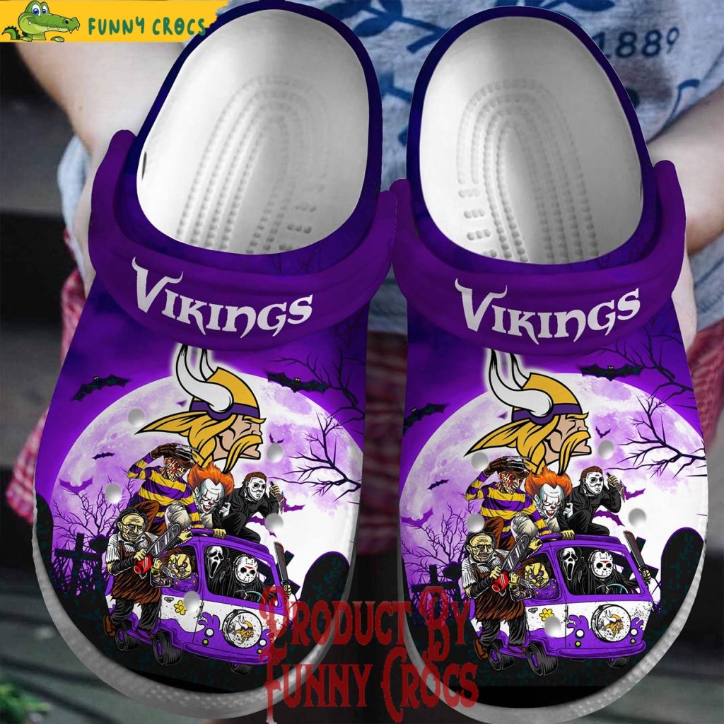 Minnesota Vikings Halloween Crocs Shoes