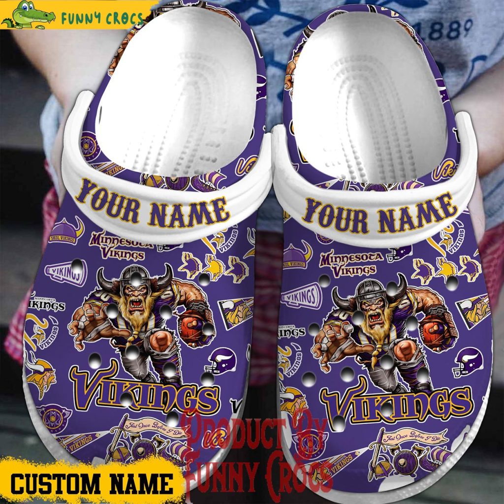 Perosnalized Minnesota Vikings Crocs For Fans