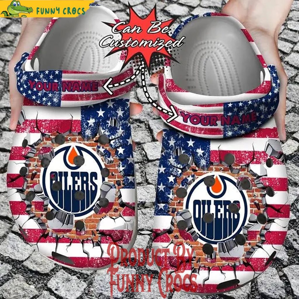 Personalized Edmonton Oilers USA Crocs Shoes