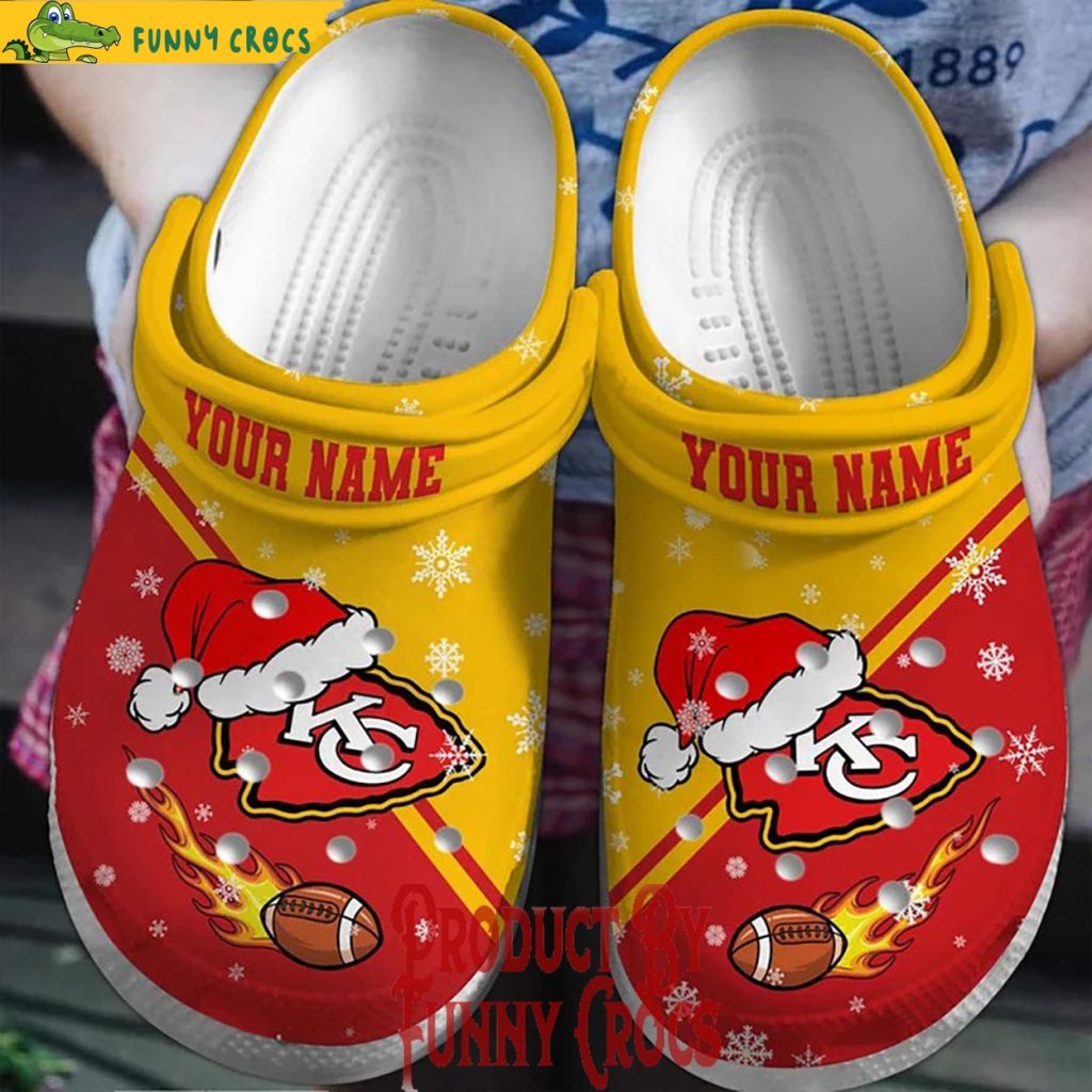 Personalized Kansas City Chief Christmas Crocs Shoes