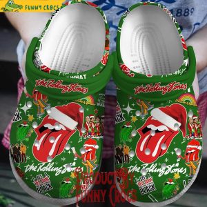 The Rolling Stones Paint it Black Christmas Green Crocs 1