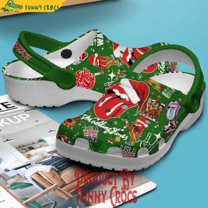 The Rolling Stones Paint it Black Christmas Green Crocs 2