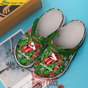 The Rolling Stones Paint it Black Christmas Green Crocs 3