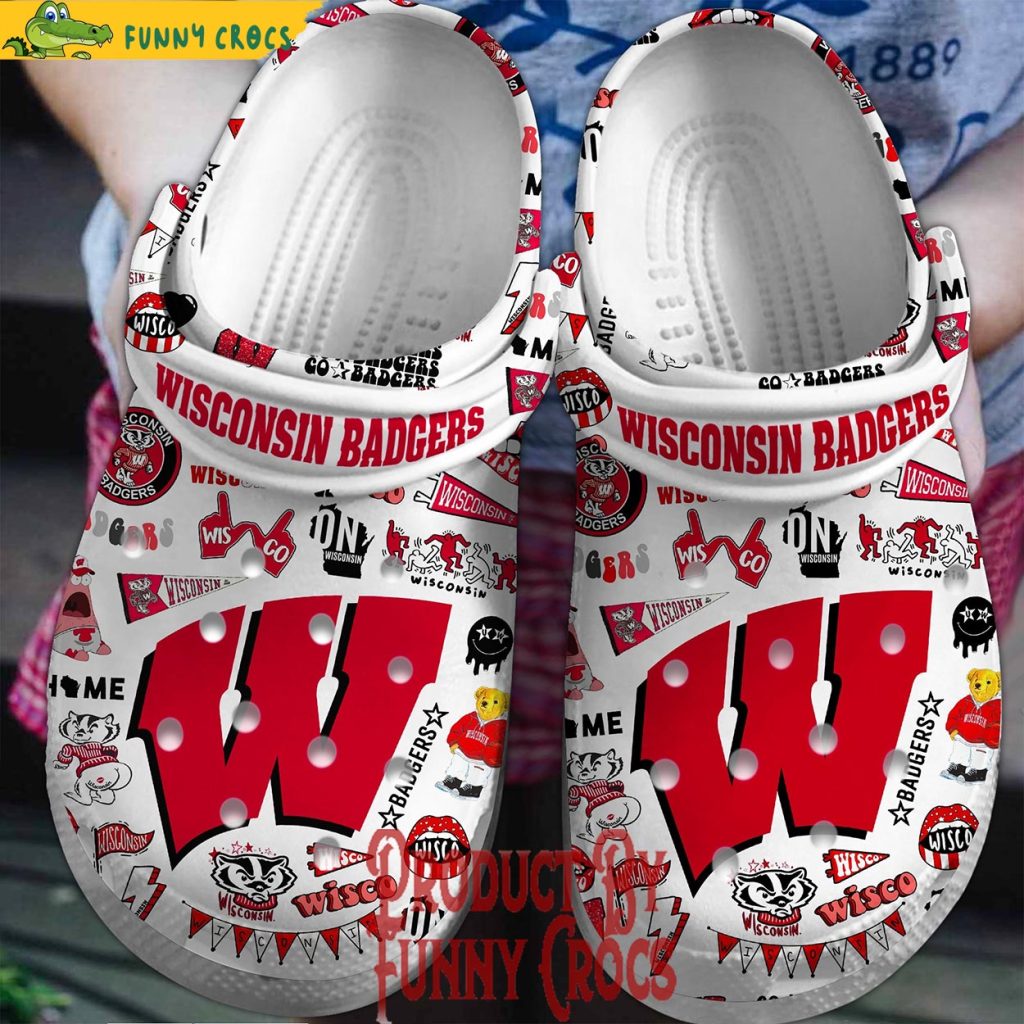 Wisconsin Badgers Crocs Slippers