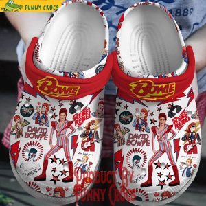 David Bowie Rebel Rebel Crocs Shoes Gifts For Fans