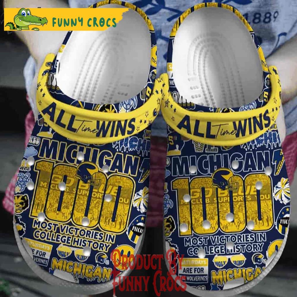 Michigan Wolverines All Time Wins 1000 Wins Most Victories In College History Crocs Shoes