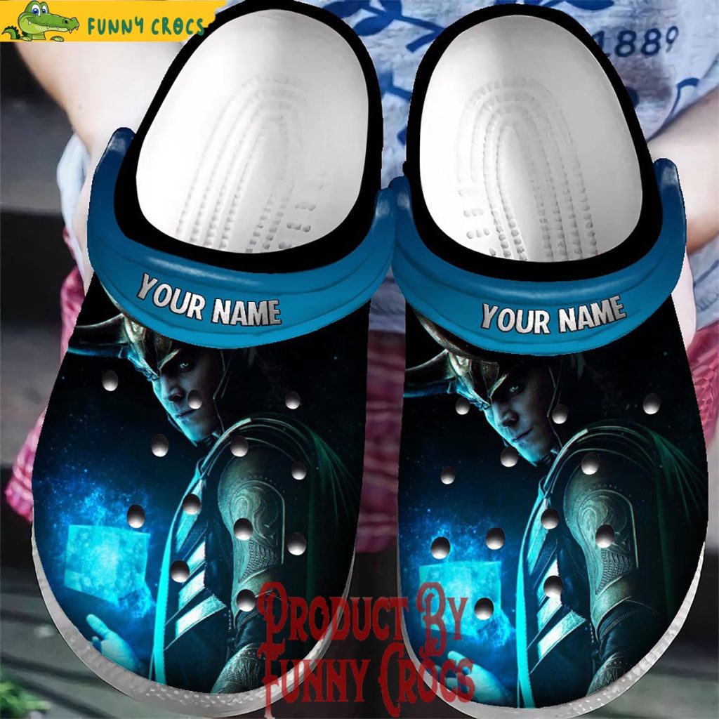 Personalized Loki Blue Power Crocs Slippers