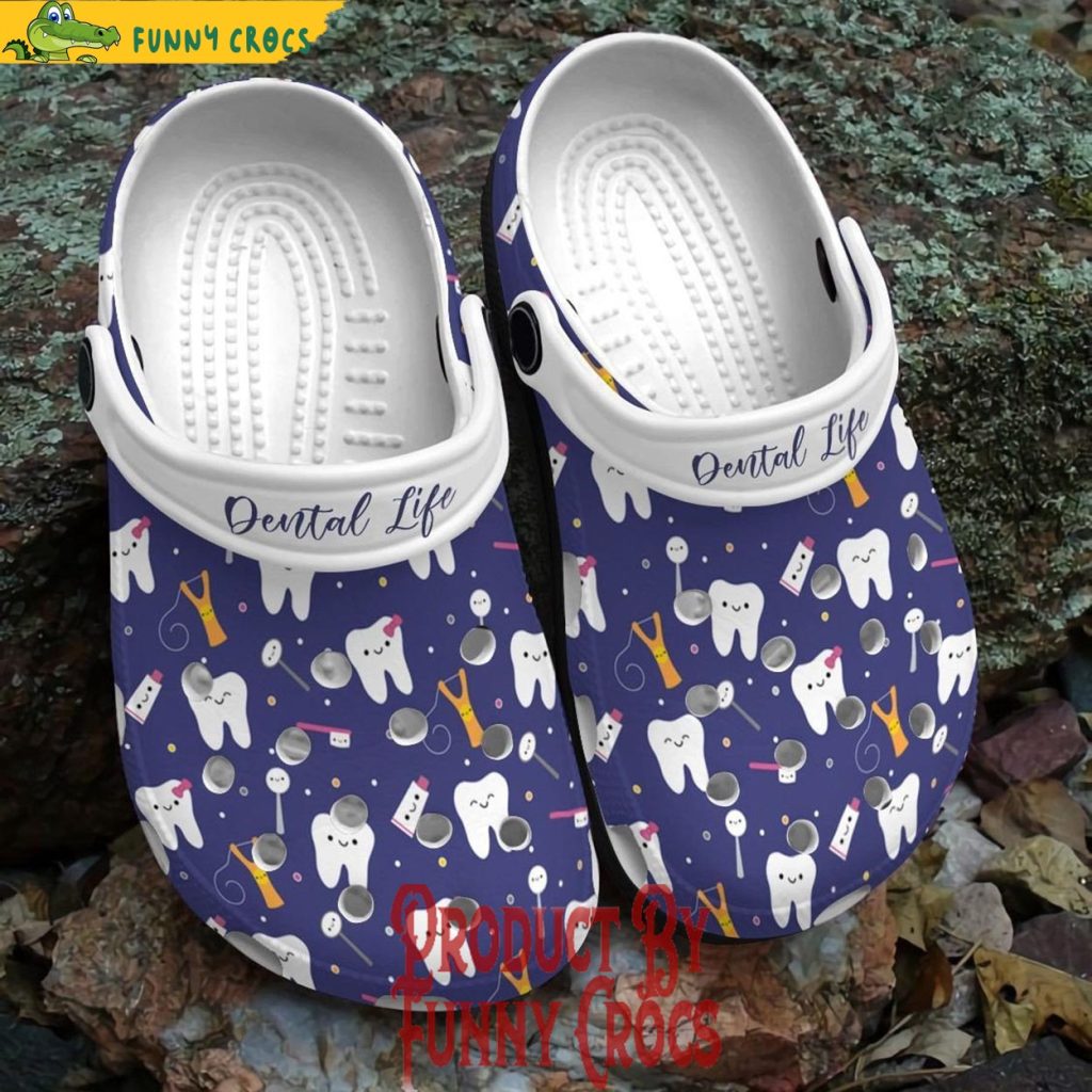 Purple Dental Life Dentist Crocs