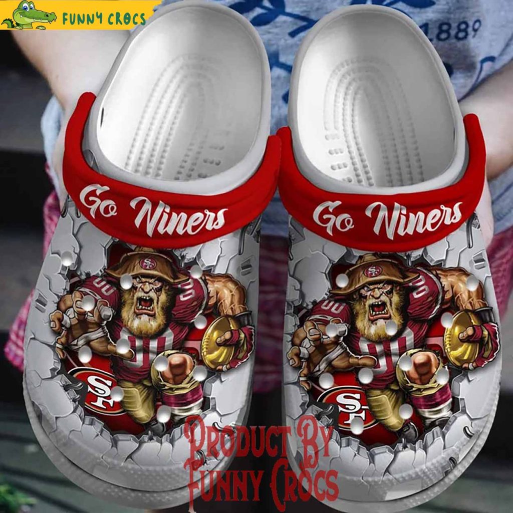 San Francisco 49ers Go Miners Breaking Wall NFL Crocs