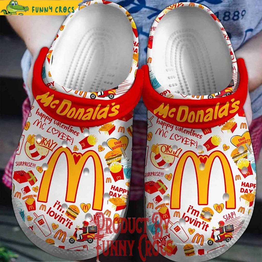 MCDonald Happy Valentines White Crocs