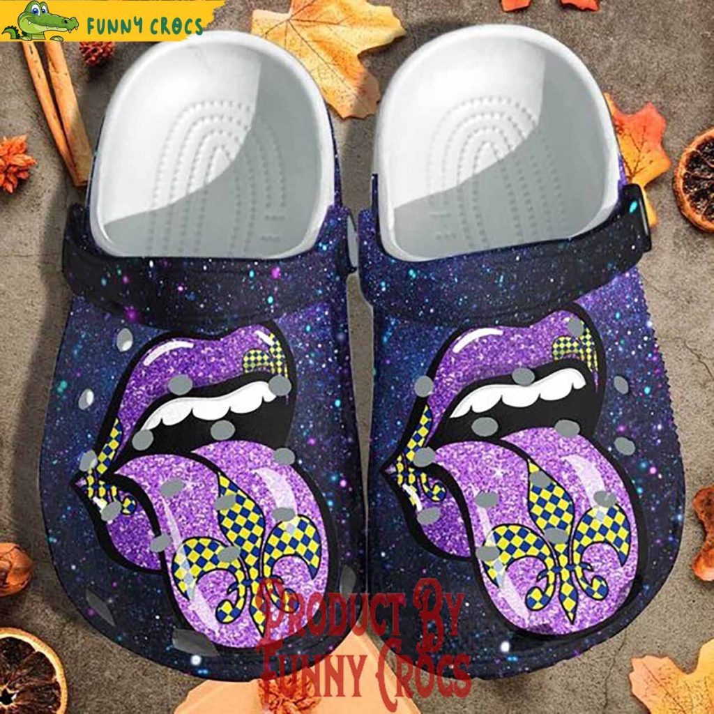 Mardi Gras Lips Crocs For Adults