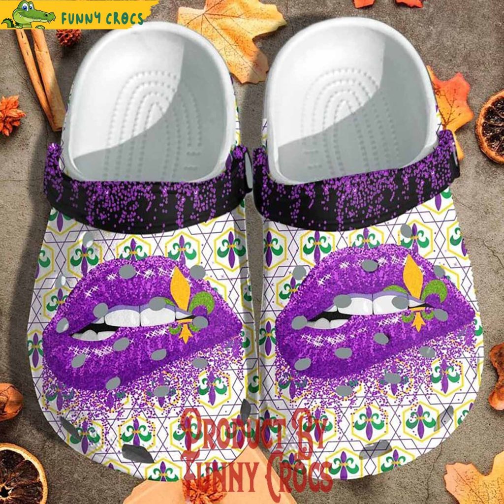 Mardi Gras Lips Festival Crocs