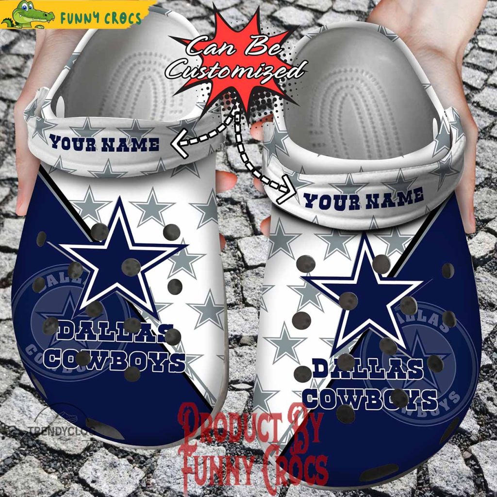 Personalized Dallas Cowboys Logo Star Crocs Shoes