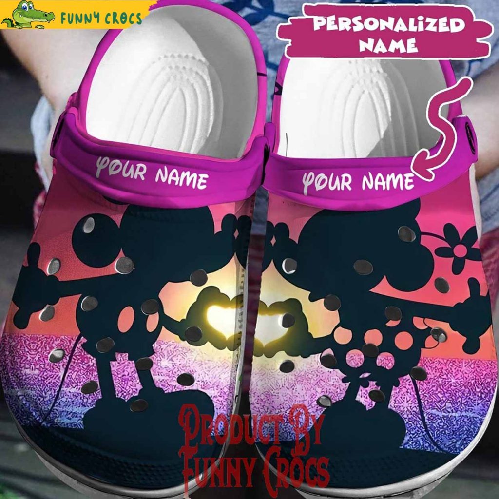 Personalized Disney Mickey Minnie Couple Crocs Slippers