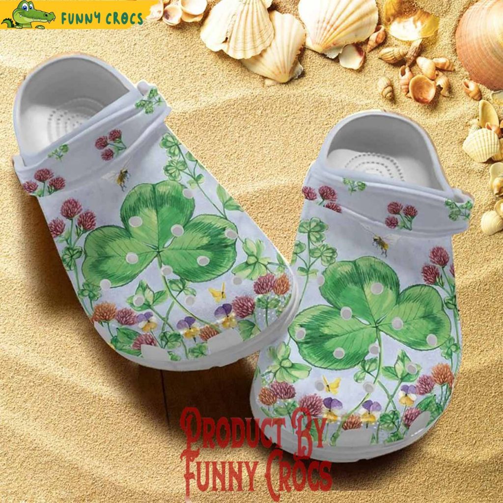 Saint Patrick's Day Shamrock Lucky Leaves Crocs