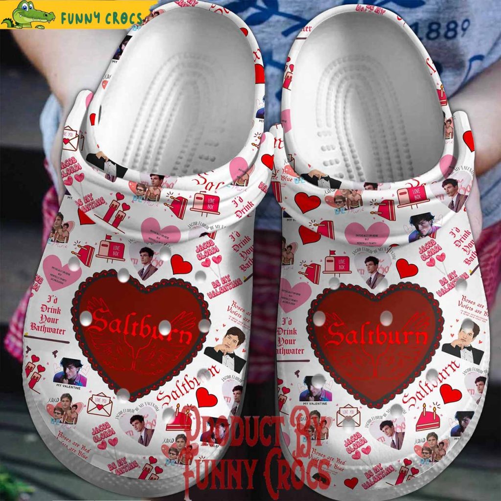 Saltburn Jacob Elordi Be My Valentines Crocs