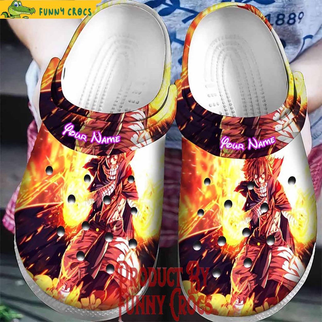 Fairy Tail Natsu Dragneel Fire Crocs Shoes