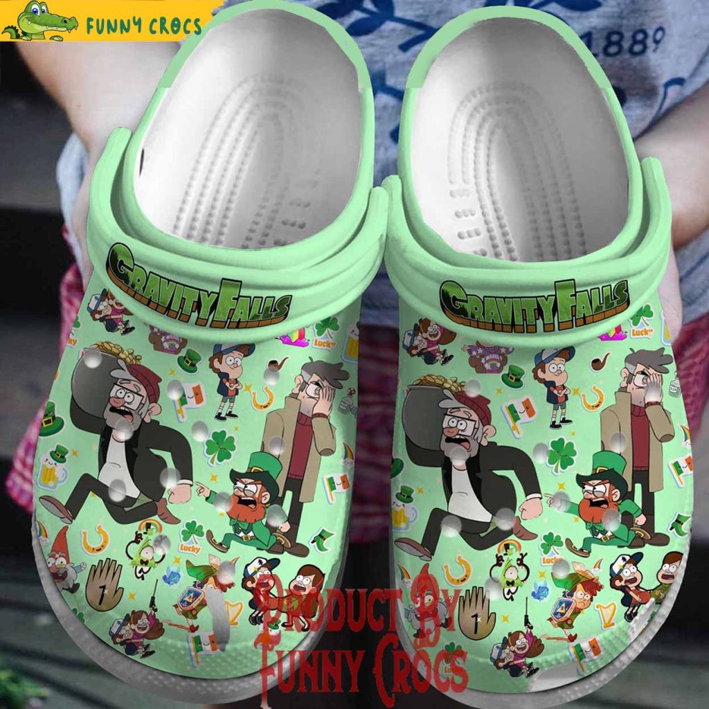 Gravity Falls St. Patrick's Day Green Crocs 2024