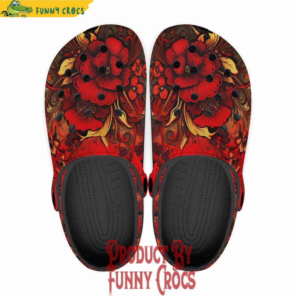 Poppy Flowers Art Crocs Shoes