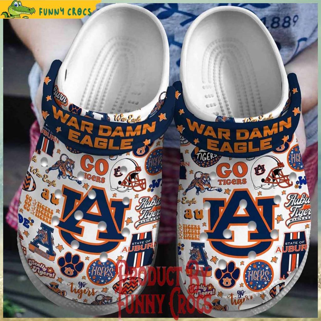 Auburn Tigers War Damn Eagles Football Crocs Shoes