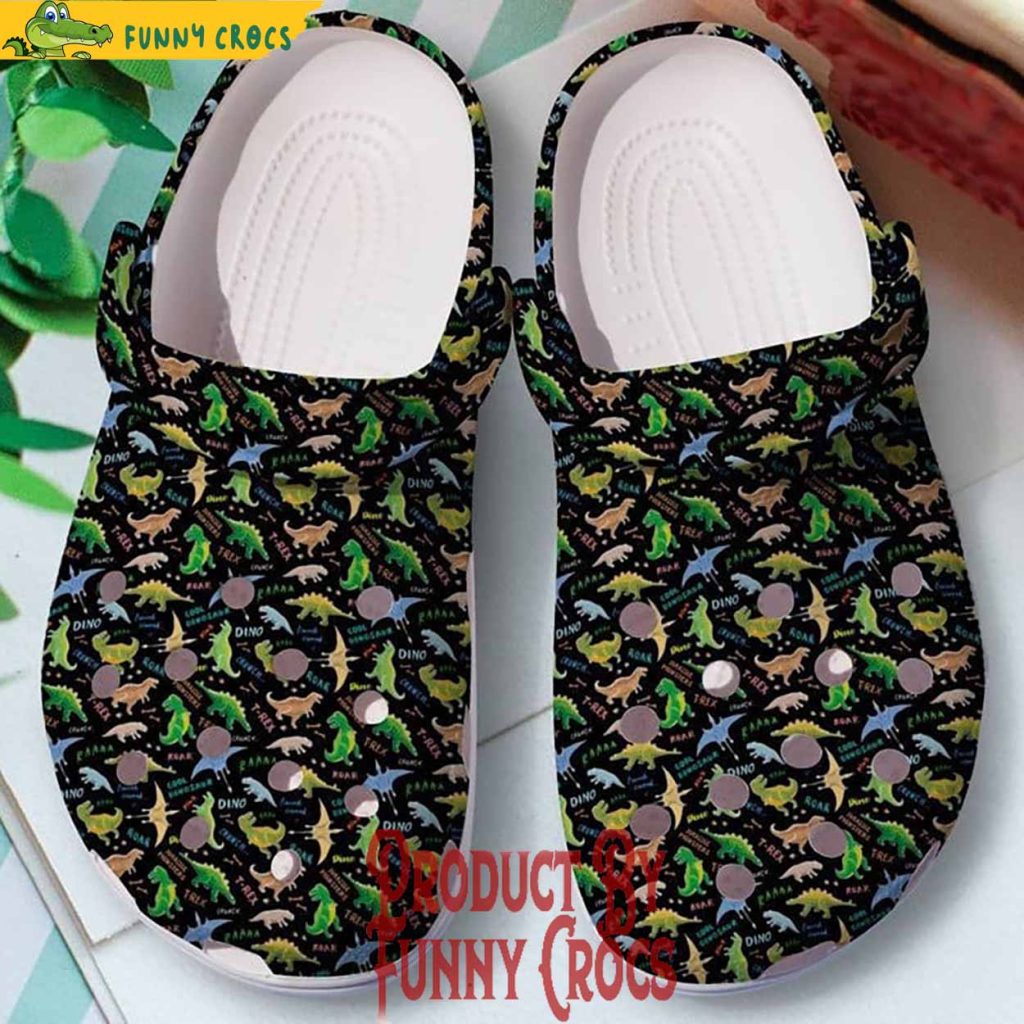 Custom Dinosaur Pattern Crocs Style