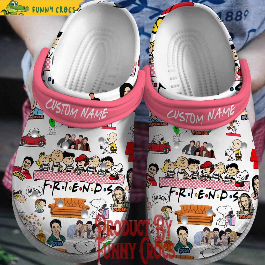 Custom Friends Tv Series Peanuts And Snoopy Crocs Shoes