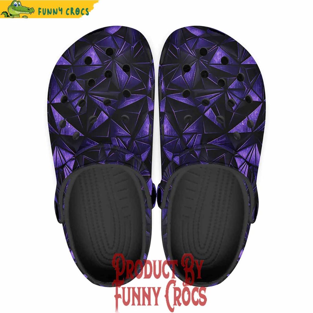 Geometric Purple Triangles Crocs Shoes