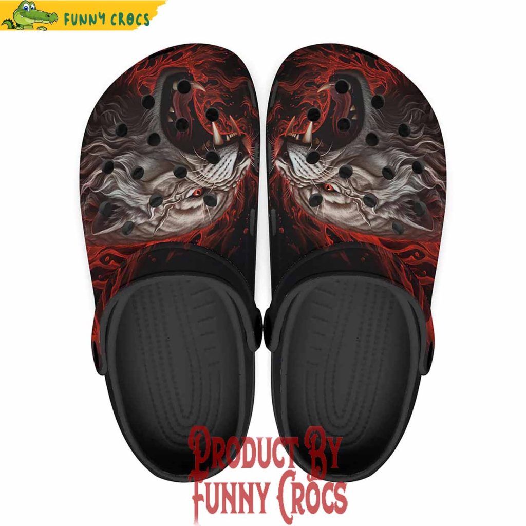 Red Tiger Splash Crocs Style