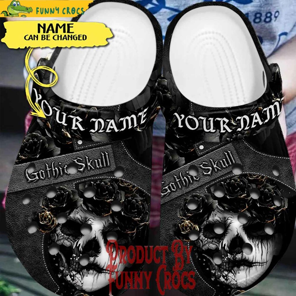 Personalized Gothic Skull Crocs Style