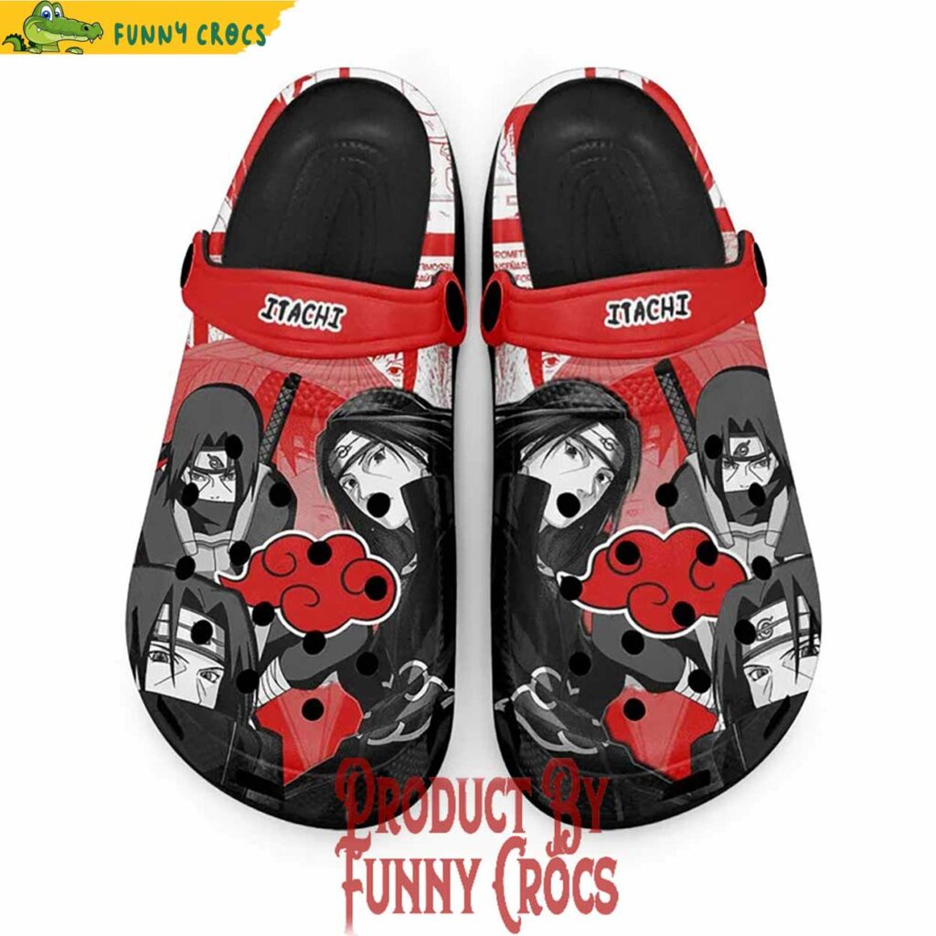 Custom Naruto Uchiha Itachi Pattern Crocs Style