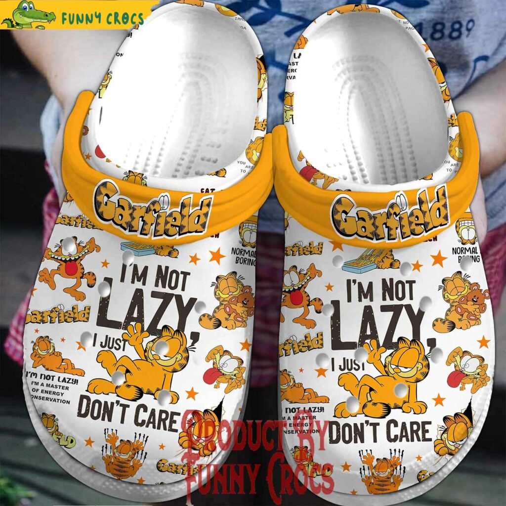 Garfield I'm Not Lazy Crocs Style