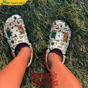 Miami Hurricanes Christmas Crocs NCAA Football Style 4