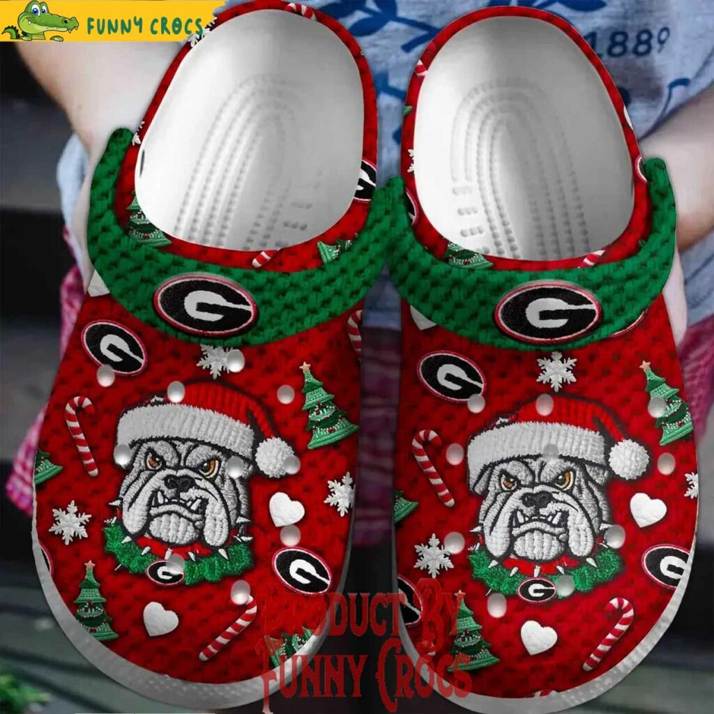 Georgia Bulldogs Knit Effect NCAA Crocs Shoes