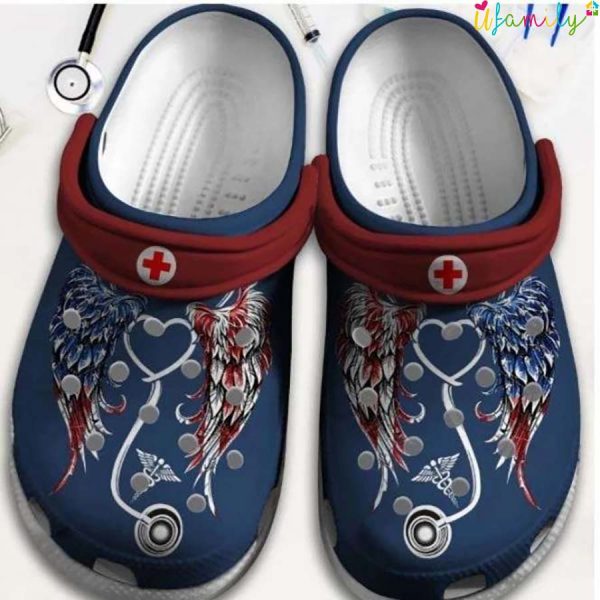 Angle Nurse Usa Gifts 4th of July Crocs