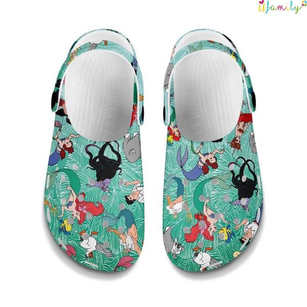 Ariel Ursula Little Mermaid Turquoise Patterns Disney Graphic Cartoon Unisex Crocs