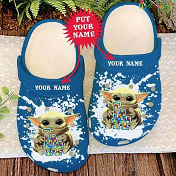 Baby Yoda LA Puzzle Pieces Crocs