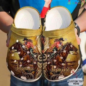 Personalized Horse Racing Girl Crocs