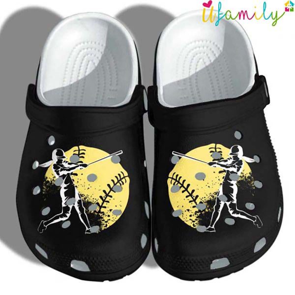 Lovely Baseball Girl Crocs