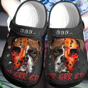 Boxer Brown Zipper Crocs Halloween