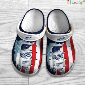 Busch Light Beer American Flag Crocs